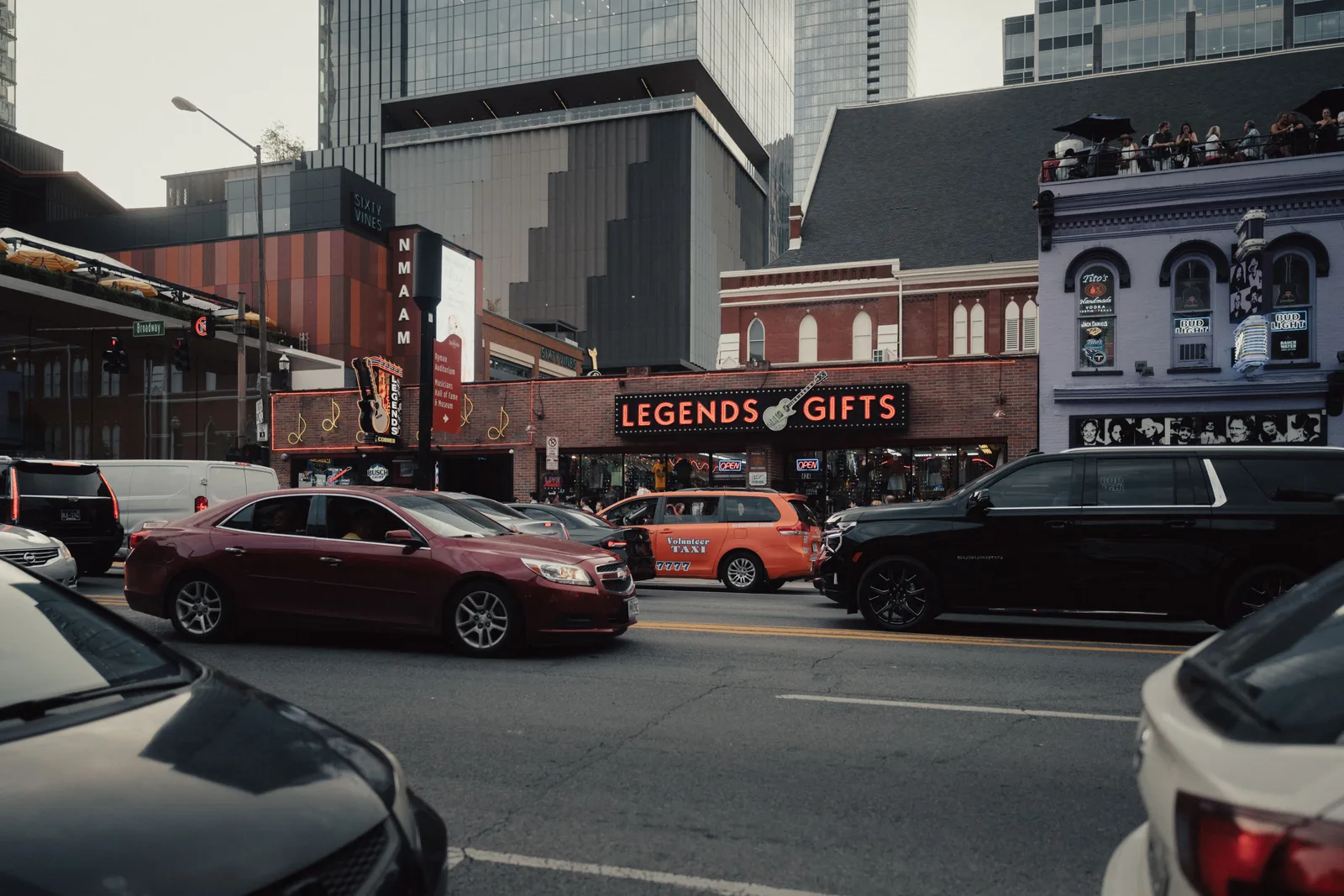 Independent businesses along a Nashville street