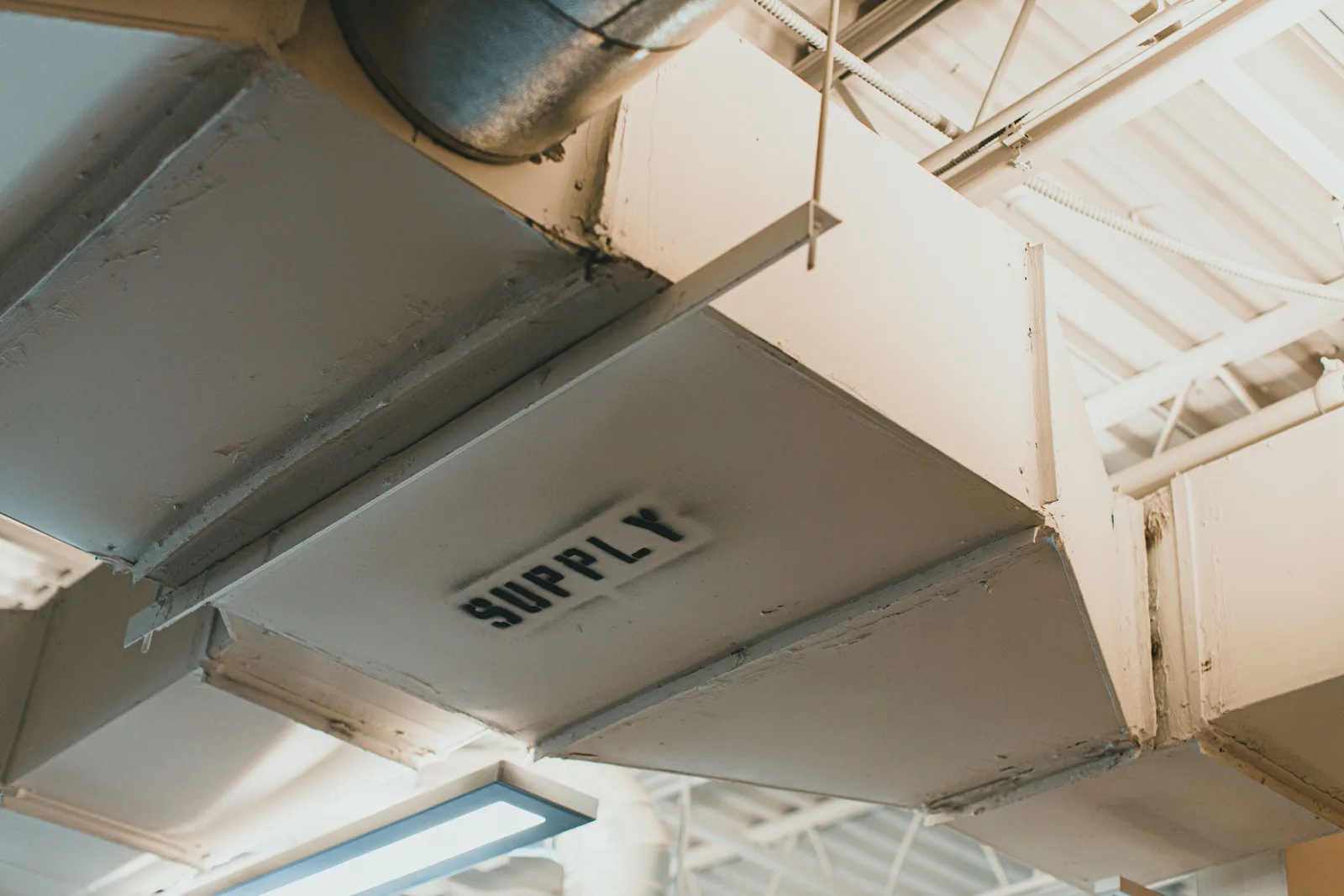 HVAC supply air duct installation